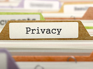 This is a picture of a set of files one saying privacy